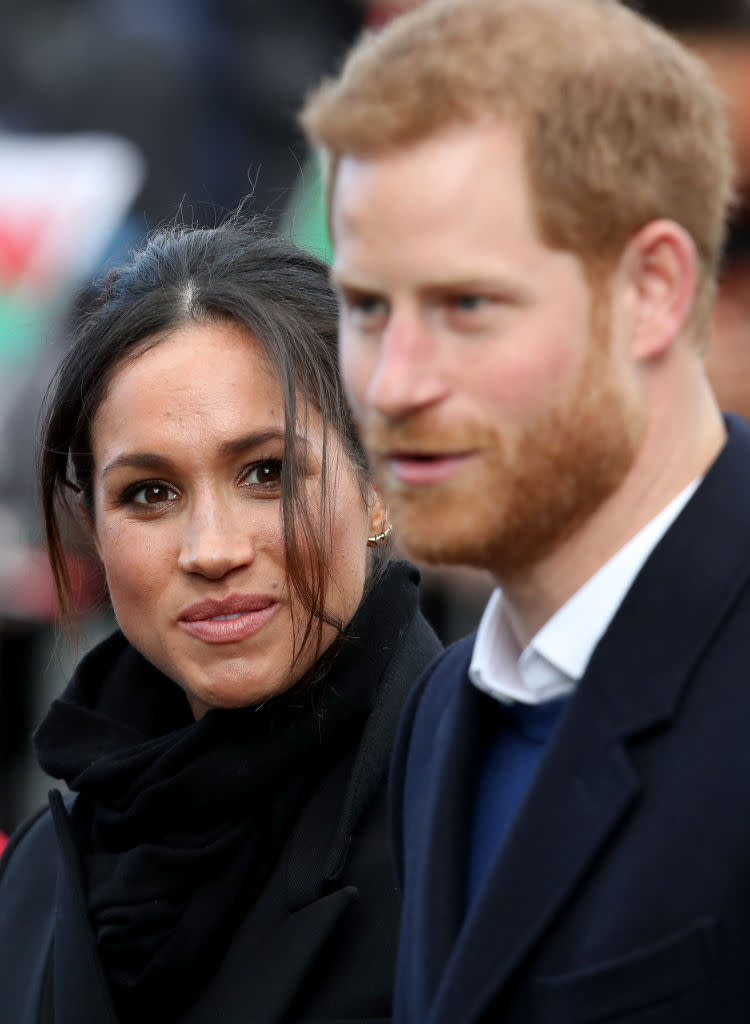 <p>Prince Harry and Meghan Markle greeted large crowds as they toured Cardiff Castle on Thursday. The purpose of the trip was to showcase the heritage and culture of Wales, but all eyes were on Harry’s stunning fiancée. </p>