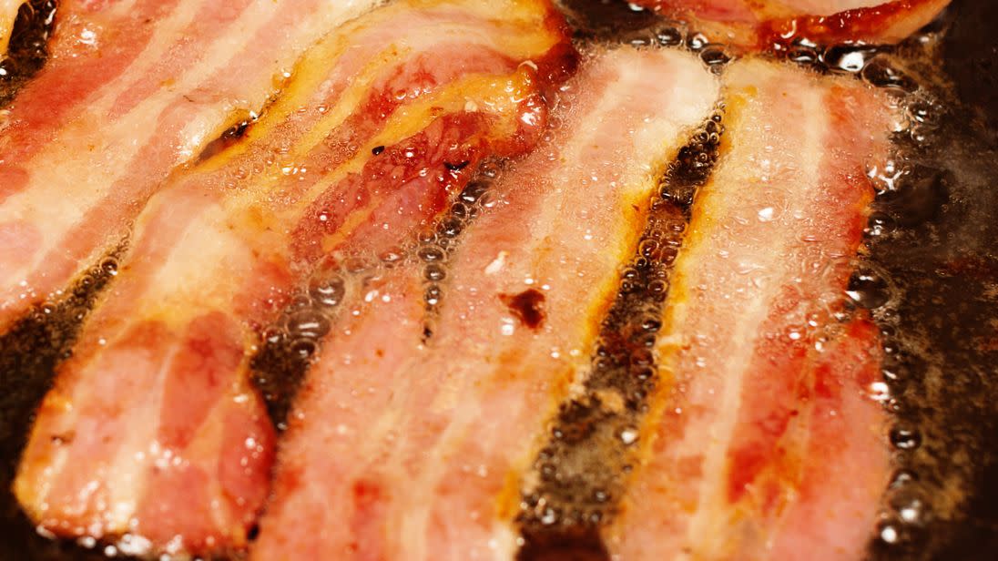 Most bacon still contains nitrites - which help preserve the meat