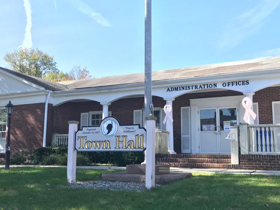 The exterior of the old Middletown Town Hall and municipal complex, shown in 2020.