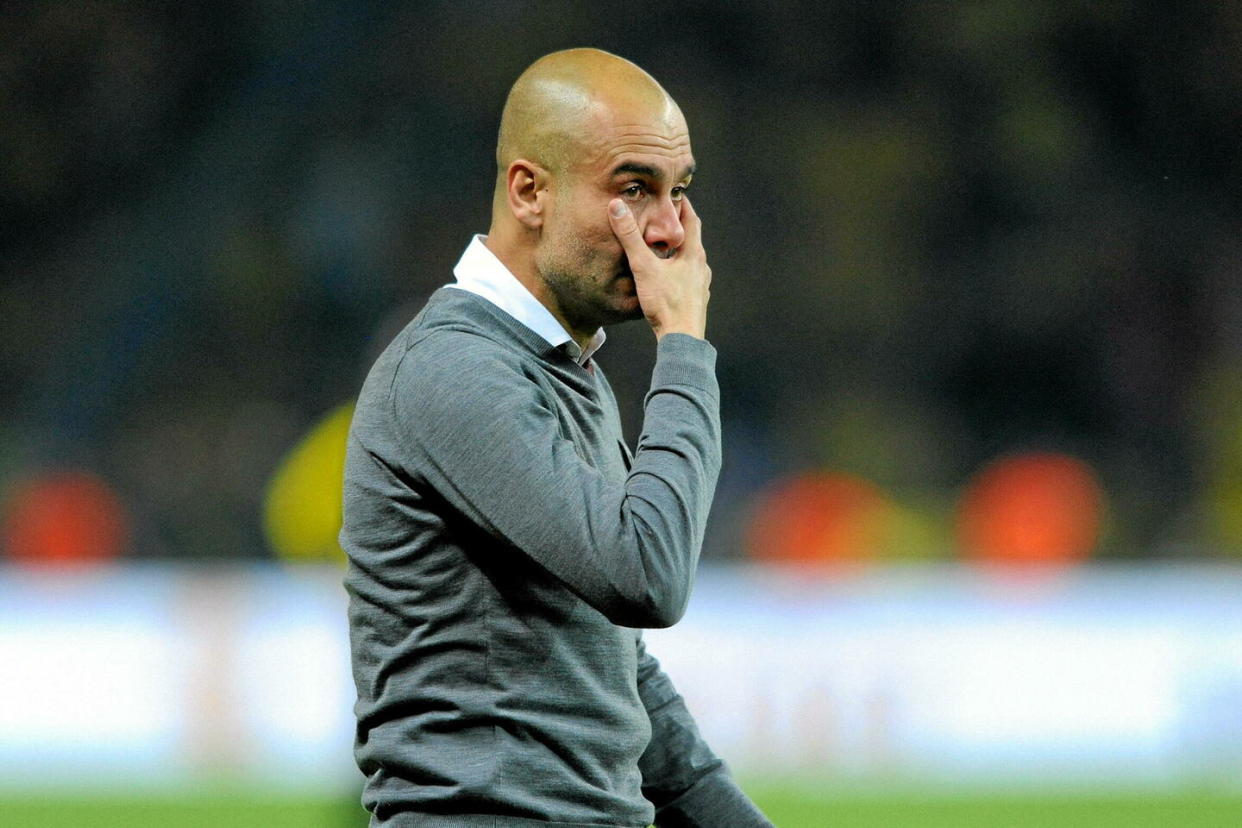 L'Espagnol Pep Guardiola fait partie de ces entraîneurs qui ne masquent pas leurs émotions.  - Credit:UWE KRAFT / ANADOLU AGENCY / Anadolu via AFP