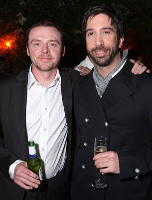 Simon Pegg and David Schwimmer at the Los Angeles premiere of Picturehouse's Run, Fat Boy, Run