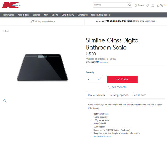 Bathroom Scales - Kmart