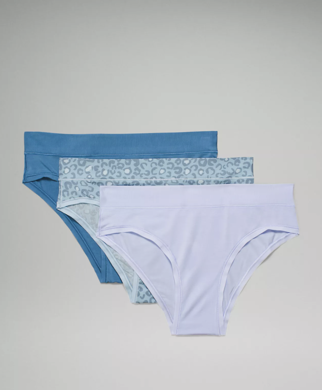 UnderEase Mid-Rise Cheeky Bikini Underwear 3 Pack (Photo via Lululemon)