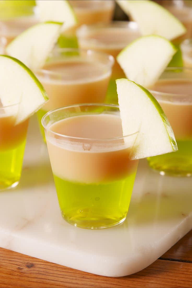 Caramel Apple Jell-O Shots