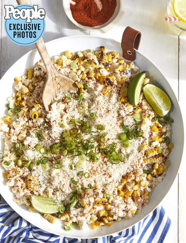 Jen Causey Marcela Valladolid's Grilled Corn with Scallions and Cotija Cheese