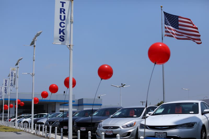 Used cars are shown for sale in National City, California