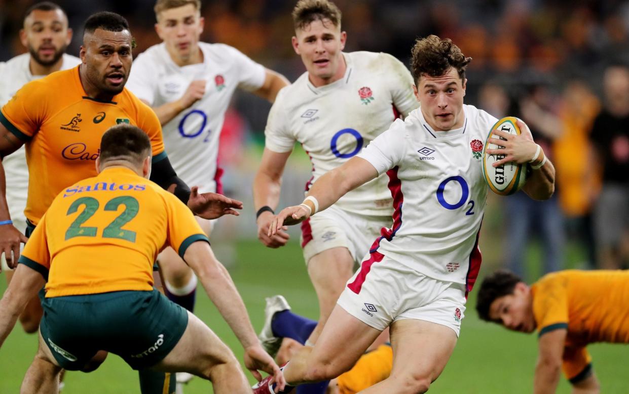 Henry Arundell weaves his way to the try line - GETTY IMAGES