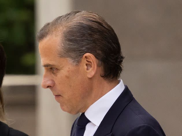 Hunter Biden, son of President Joe Biden, leaves the J. Caleb Boggs Federal Building in Wilmington, Delaware, on Tuesday after a jury found him guilty of three federal gun crimes.