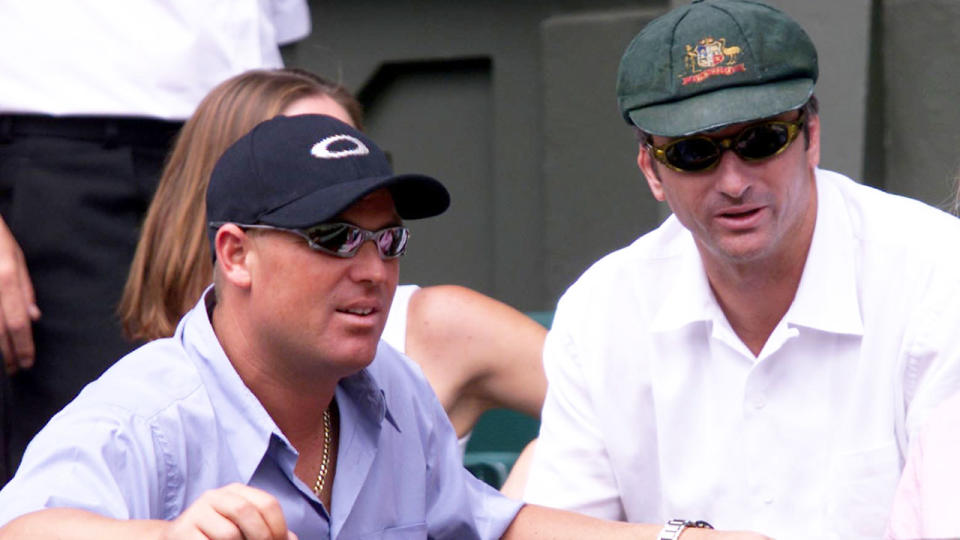 Seen here, Shane Warne and Steve Waugh are among the spectators at Wimbledon. 