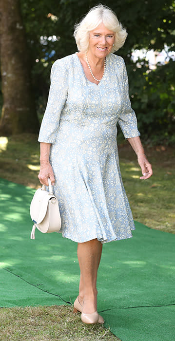 Duchess Camilla teams classic Chanel with fun polka dots for her latest look  - and it's SO chic