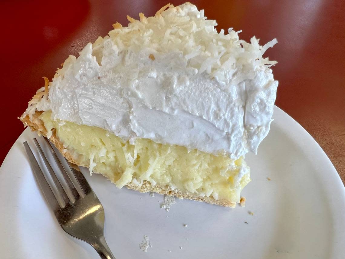 Coconut pie at Mama’s Daughters’ Diner in Irving.