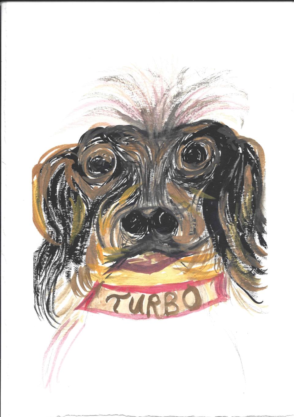 The label on Amber to #ENDALZ features artwork from the Memories in the Making program, created by Connie from Milwaukee Catholic Home. The painting, which showcases a dog named Turbo, aligns with Bare Bones Brewery’s support for animal nonprofits.