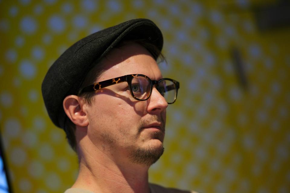 OKC music composer Nikolas Thompson, one of the artists who worked on "Cosmic Callback: An Illuminated Interlude," talks about the immersive light and sound experience June 1 at Factory Obscura headquarters in Oklahoma City.