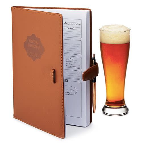 Get this Home Brew Journal at <a href="https://www.uncommongoods.com/product/home-brew-journal" target="_blank" rel="noopener noreferrer">Uncommon Goods</a>, $28.