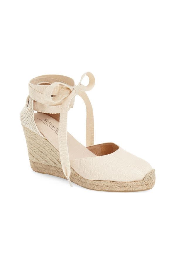 1) Wedge Lace-Up Espadrille Sandal