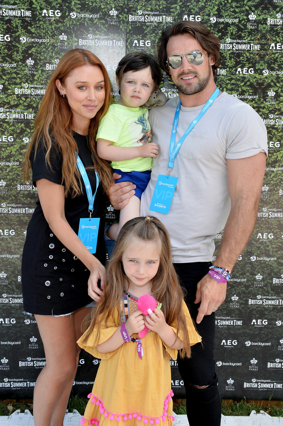 Una Healy, Ben Foden and their children Aoife Belle Foden and Tadhg John Foden attend Barclaycard presents British Summer Time at Hyde Park on July 2, 2017 in London, England.  (Photo by Jeff Spicer/Getty Images)