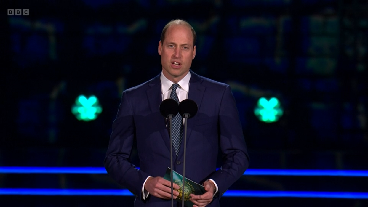 William at the coronation concert (BBC)