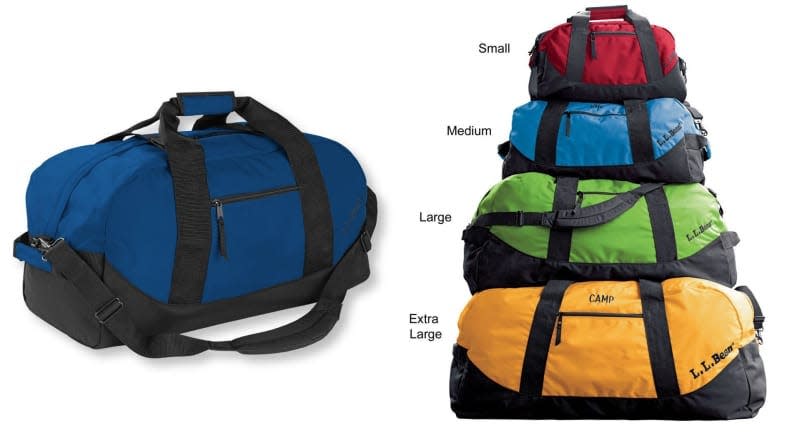 This spacious duffle bag comes in a variety of sizes.