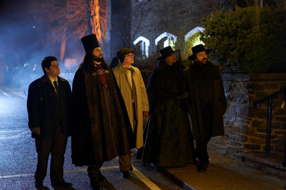 "What We Do in the Shadows" (FX) with Harvey Guillen, Kayvan Novak, Mark Proksch, Natasia Demetriou and Matt Berry.