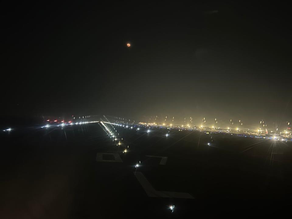 The runway at Soekarno-Hatta International Airport.