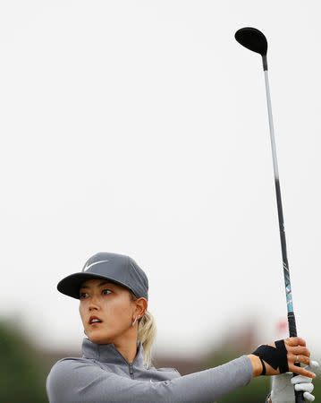 Golf - Women's British Open - Royal Lytham & St Annes Golf Club, Lytham Saint Annes, Britain - August 2, 2018 Michelle Wie of the U.S. in action during the first round Action Images via Reuters/Jason Cairnduff