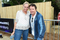 <p>Michael J. Fox and wife Tracy Pollan attend SiriusXM and Pandora's 'Small Stage Series' featuring Dave Matthews on Aug. 19 in Amagansett, NY. </p>