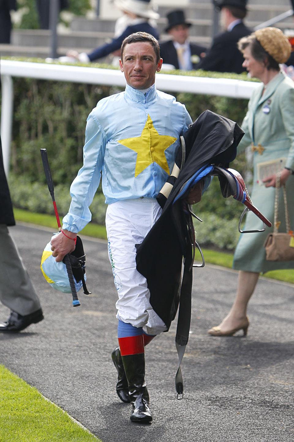 Jockey Frankie Dettori before racing in the Windsor Castle Stakes during day one of the Royal Ascot meeting at Ascot Racecourse, Berkshire.