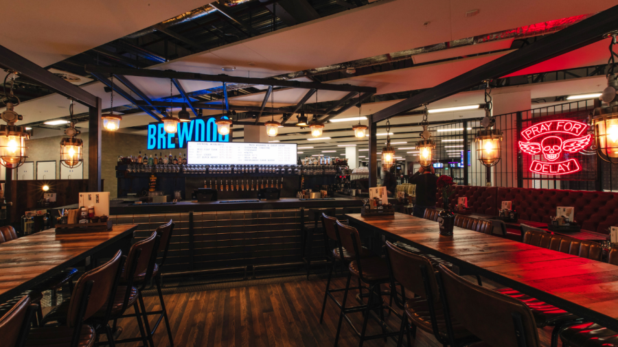 Inside BrewDog’s Edinburgh Airport bar, the brand’s first location inside an airport. (Courtesy Photo/BrewDog)