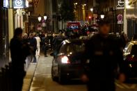 <p>Policemen stand guard in a street in Paris centre after one person was killed and several injured by a man armed with a knife, who was shot dead by police in Paris on May 12, 2018. (Photo: Thomas Samson/AFP/Getty Images) </p>