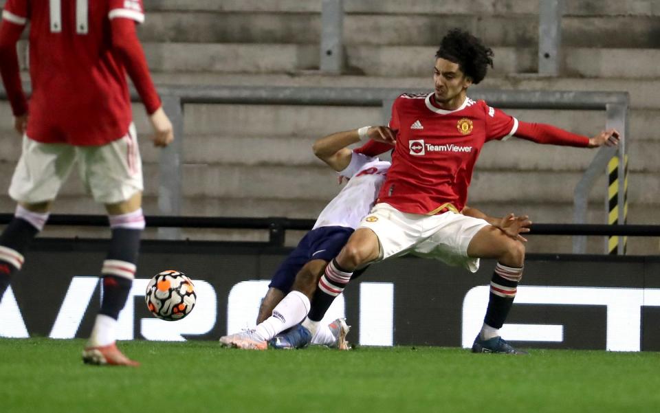 Zidane Iqbal in action for Manchester United - GETTY IMAGES