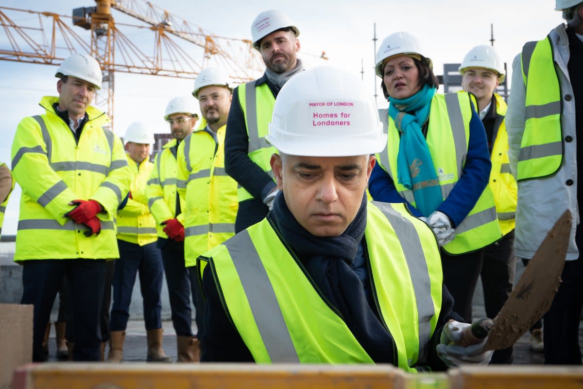 Sadiq Khan has come under renewed pressure over his latest affordable housing programme (PA)