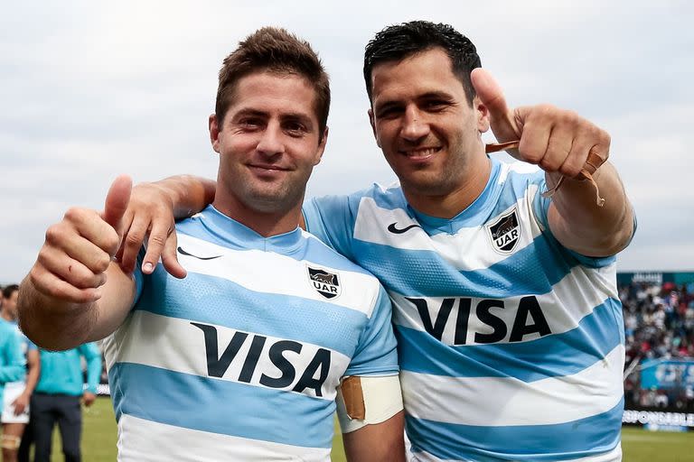 Santiago Cordero y Matías Moroni, con la satisfacción de haber dado un paso convincente en el estreno de Cheika como entrenador de los Pumas