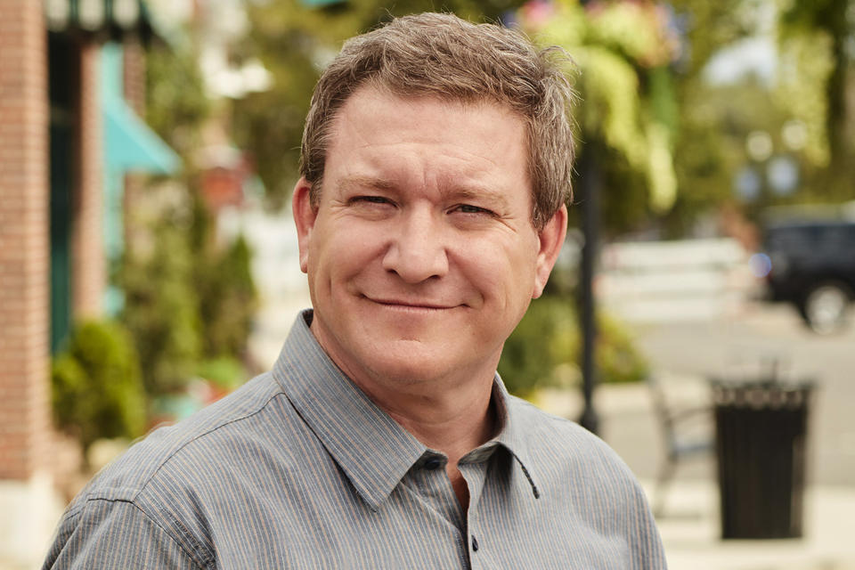 This undated photo provided by the Disney Channel on Saturday, Dec. 15, 2018 shows Stoney Westmoreland as Henry "Ham" Mack in Salt Lake City. In a statement Saturday, Disney announced that the 48-year-old Westmoreland had been dropped from the sitcom “Andi Mack,” on which he plays the grandfather of the teen-age title character. He was arrested for allegedly attempting to have a sexual relationship with an online acquaintance he believed was 13. (Craig Sjodin/Disney Channel via AP)