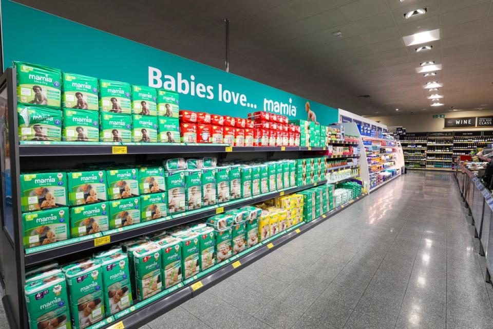 Aldi’s Mamia baby essentials range (Aldi)