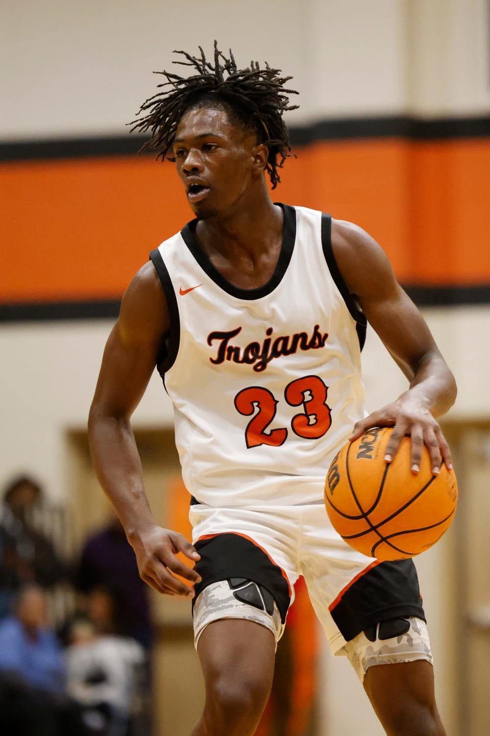 Douglass' Jaden Nickens during a high school basketball game against Victory Christian Friday, Feb. 2, 2024, at Douglass High School.