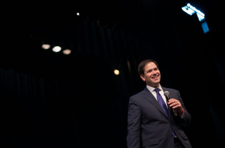 Republican presidential candidate Marco Rubio, pictured at a town hall meeting on February 16, 2016, declined to say how exactly he might be able help legal residents should he rise to the presidency