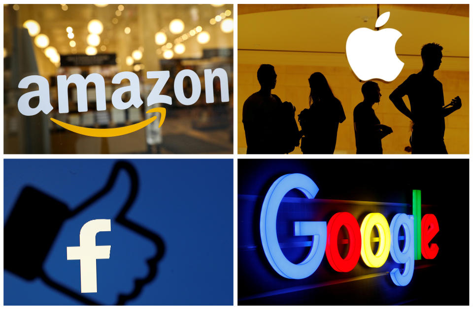 Amazon, Apple, Facebook y Google empiezan a ver las orejas al lobo de la regulación. REUTERS/File Photos