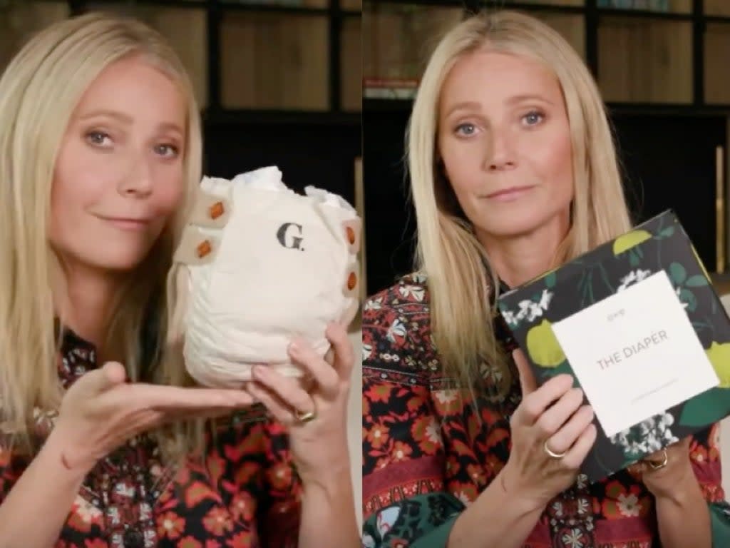 Gwyneth Paltrow addresses ‘outrage’ over fake Goop diapers  (Goop)