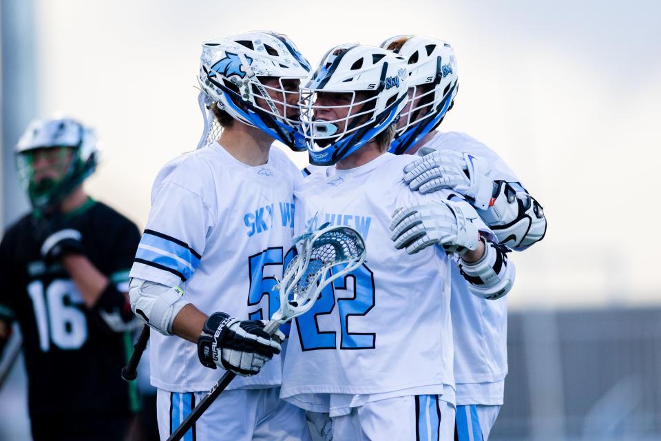 Green Canyon plays Sky View during the 4A boys lacrosse championships at Zions Bank Stadium in Herriman on May 26, 2023. | Ryan Sun, Deseret News