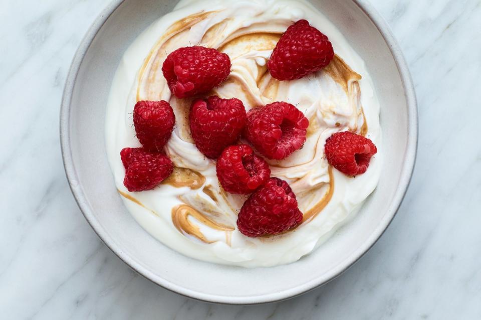 Yogurt With Raspberries and Peanut Butter from SELFstarter