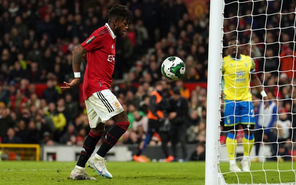 Fred scores Manchester United's second goal -Erik ten Hag takes Manchester United to Wembley with chance to end six-year trophy drought - PA