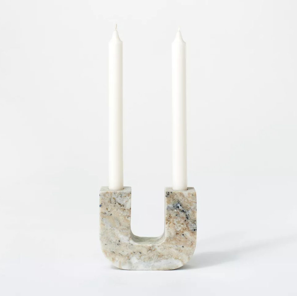 Threshold Designed With Studio McGee Marble Taper Candle Holder
