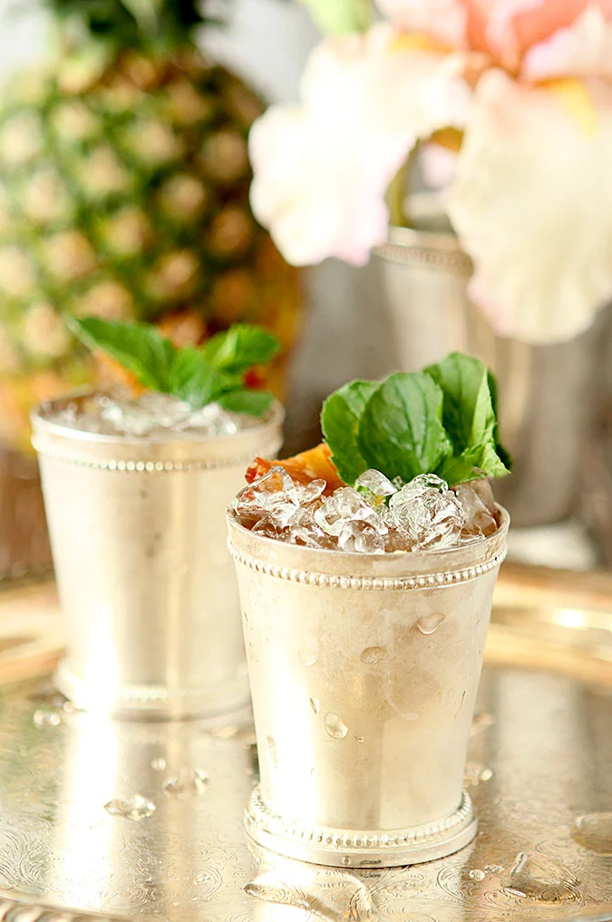 Roasted Pineapple Rum Mint Julep