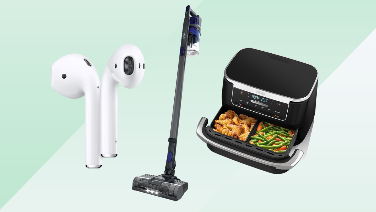 airpods, shark stick cordless vacuum, ninja dual basket air fryer