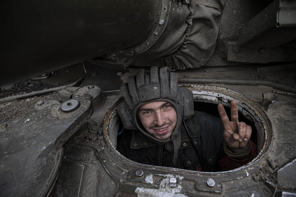 A Ukrainian soldier 