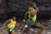 Jamaica's Usain Bolt runs to win the men's 200m final at the London 2012 Olympic Games at the Olympic Stadium August 9, 2012.