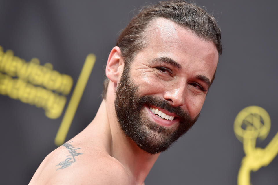 Jonathan Van Ness at the Creative Arts Emmys on Sept. 4. Hair and makeup by Jonathan Van Ness and <a href="https://www.instagram.com/p/B2hy0vVBIpo/" target="_blank" rel="noopener noreferrer">Patty Carrillo</a>.&nbsp;