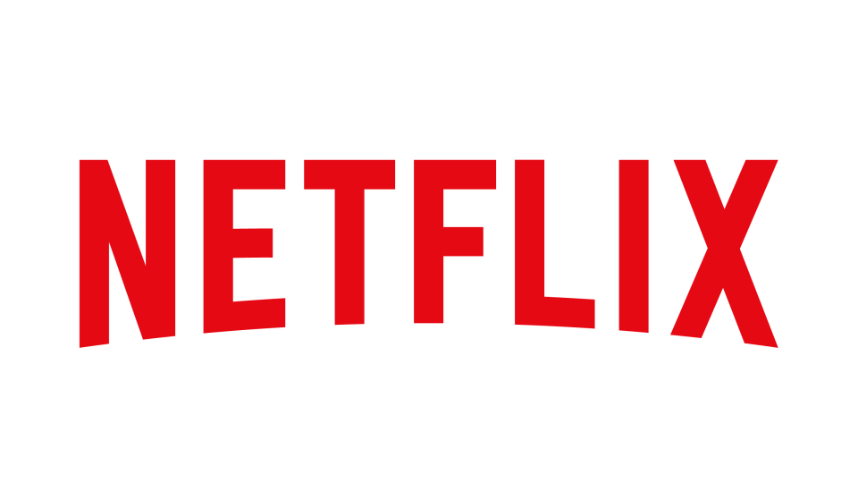 Netflix logo with red letters on white background.