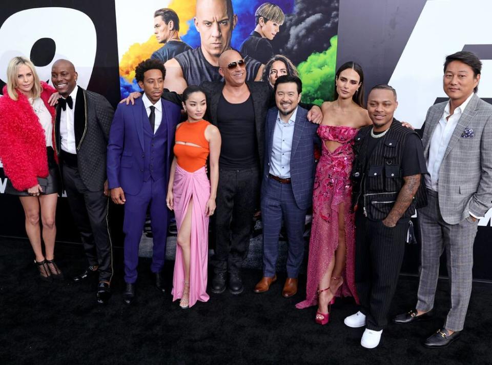 Charlize Theron, Vin Diesel, Tyrese Gibson, Jordana Brewster, Fast & Furious 9, F9 premiere, red carpet fashion