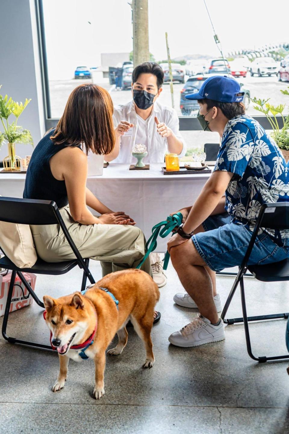 朱銘美術館寵物日有寵物溝通師提供諮詢服務。（朱銘美術館提供）